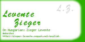 levente zieger business card